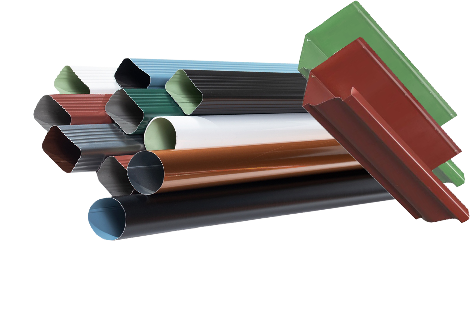 wide variety of gutters in multiple colors